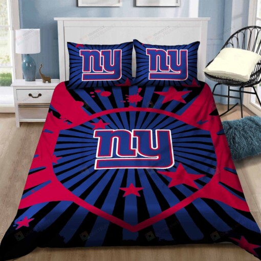 New York Giants Bedding Set Sleepy Duvet Cover Pillow Cases
