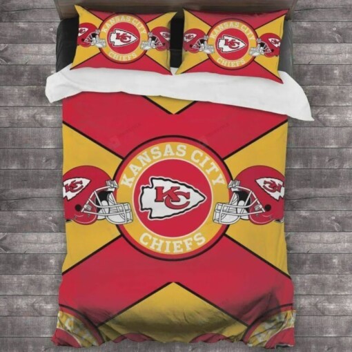 Kansas City Chiefs Bedding Set Duvet Cover Pillowcases