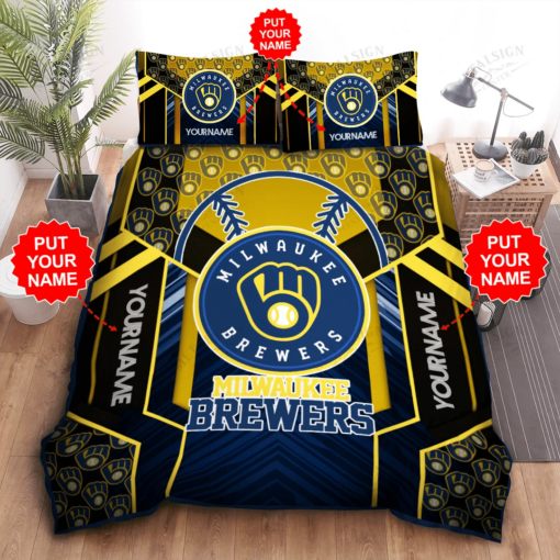 Personalized Milwaukee Brewers Bedding Set