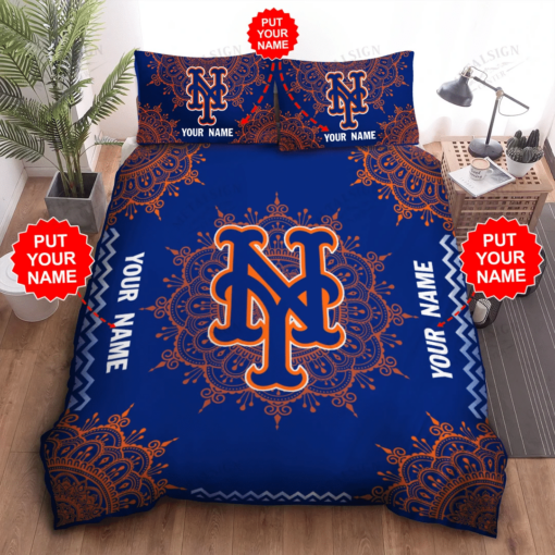 Personalized New York Mets Bedding Set