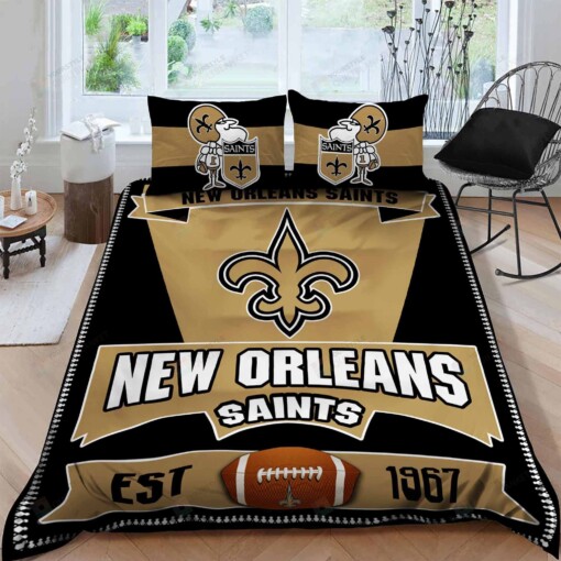 New Orleans Saints Bedding Set Sleepy Duvet Cover Pillow Cases