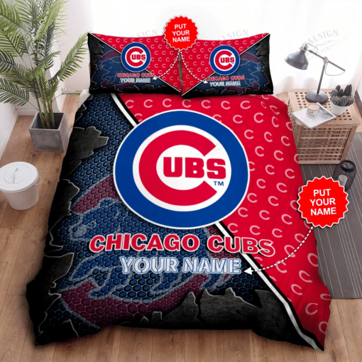 Personalized Chicago Cubs Bedding Set