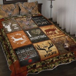 Deer Hunting I Like Big Bucks Quilt Bedding Set