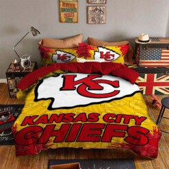 Kansas City Chiefs Bedding Set Sleepy Duvet Cover Pillow Cases