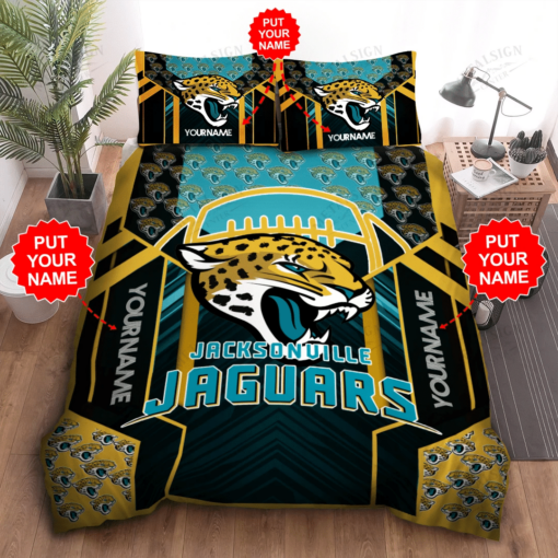 Personalized Jacksonville Jaguars Bedding Set