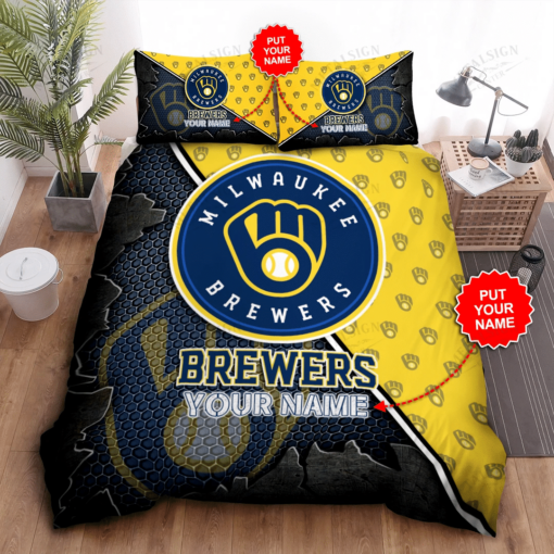 Personalized Milwaukee Brewers Bedding Set