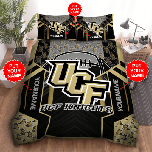 Personalized Ucf Knights Duvet Cover Pillowcase Bedding Set