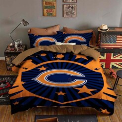 Chicago Bears Bedding Set Sleepy Duvet Cover Pillow Cases