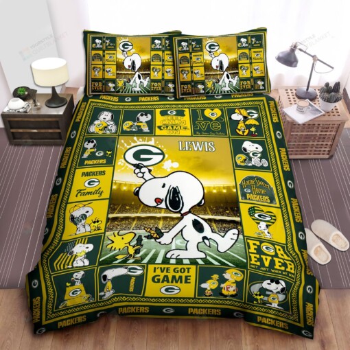 Custom Name Green Bay Packers Bedding Set