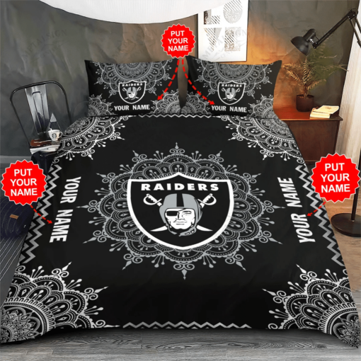 Personalized Las Vegas Raiders Bedding Set
