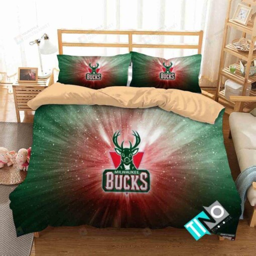 Nba Milwaukee Bucks Logo D Duvet Cover Bedding Sets N
