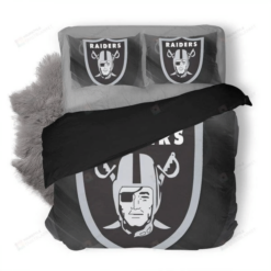 Nfl Oakland Raiders Duvet Cover Bedding Set