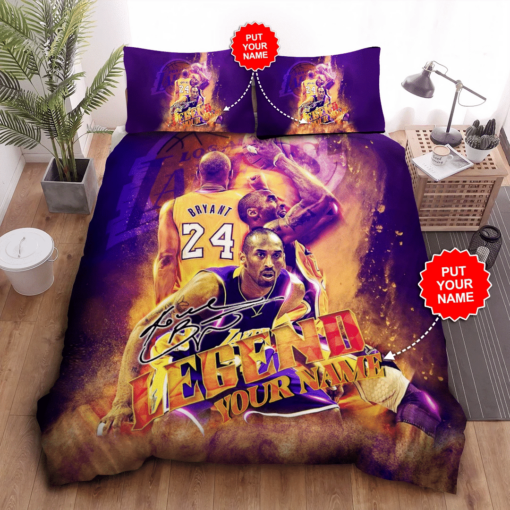 Personalized Kobe Bryant Duvet Cover Pillowcase Bedding Set