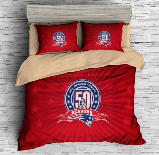 New England Patriots Seasons Duvet Cover Bedding Set