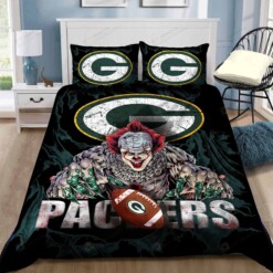 Green Bay Packers Bedding Set Sleepy Duvet Cover Pillow Cases