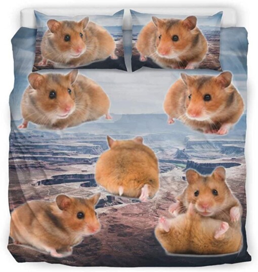 Hamsters Print Bed Sheet Duvet Cover Bedding Sets