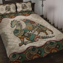 Loving Dragon Mandala Quilt Bedding Set