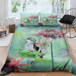 Hummingbird Cotton Bed Sheets Spread Comforter Duvet Cover Bedding Sets