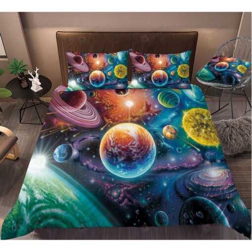 Outer Space Bedding Set Bed Sheets Spread Comforter Duvet Cover Bedding Sets