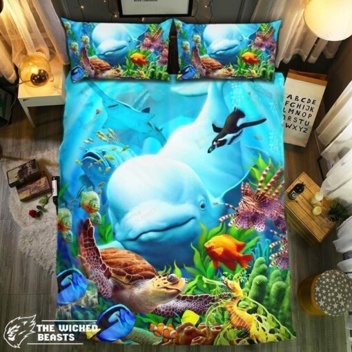 Dolphins Bed Sheets Duvet Cover Bedding Set