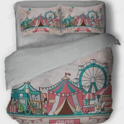 Circus Cotton Bed Sheets Spread Comforter Duvet Cover Bedding Sets