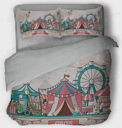 Circus Cotton Bed Sheets Spread Comforter Duvet Cover Bedding Sets