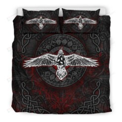 Viking Raven Bed Sheets Duvet Cover Bedding Set