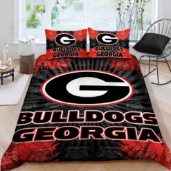 Georgia Bulldogs Bedding Set Sleepy (Duvet Cover & Pillow Cases)