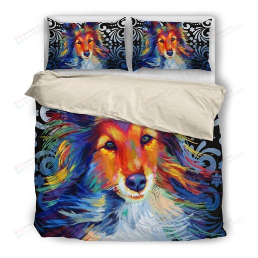 Sheltie Cotton Bed Sheets Spread Comforter Duvet Cover Bedding Sets