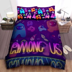 Among Us Bed Sheets Spread Comforter Duvet Cover Bedding Sets