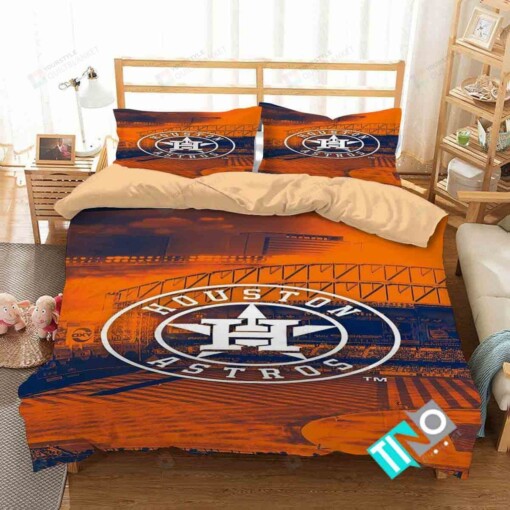 Mlb Houston Astros 1 Logo 3d Duvet Cover Bedding Sets