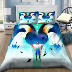 Penguin Cotton Bed Sheets Spread Comforter Duvet Cover Bedding Sets