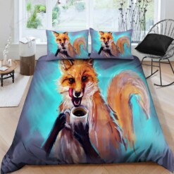 Fox Cotton Bed Sheets Spread Comforter Duvet Cover Bedding Sets