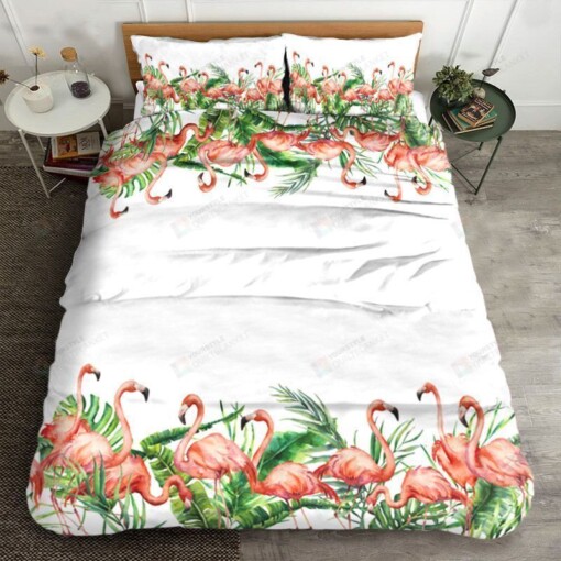 Flamingo Cotton Bed Sheets Spread Comforter Duvet Cover Bedding Sets