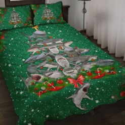 Shark Christmas Style Quilt Bed Set Bedding Set