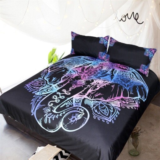 Boho Mandala Elephant Back Bed Sheets Duvet Cover Bedding Sets