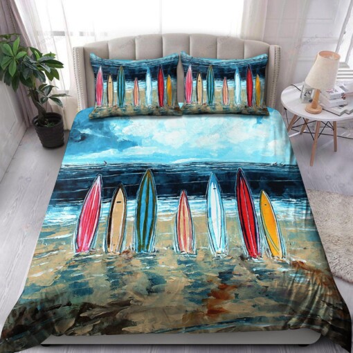 Surfboard Bedding Set Bed Sheets Spread Comforter Duvet Cover Bedding Sets