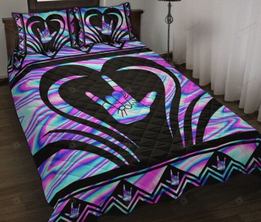 Sign Language UltraHolo Quilt Bedding Set