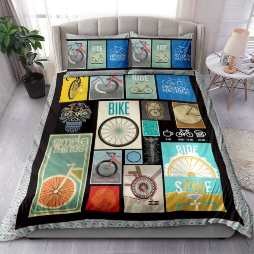 Bicycle Ride Shine Bedding Set Bed Sheets Spread Comforter Duvet Cover Bedding Sets