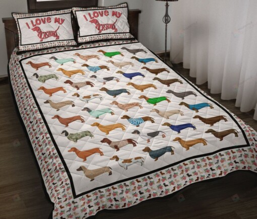 Dachshund Quilt Bedding Set