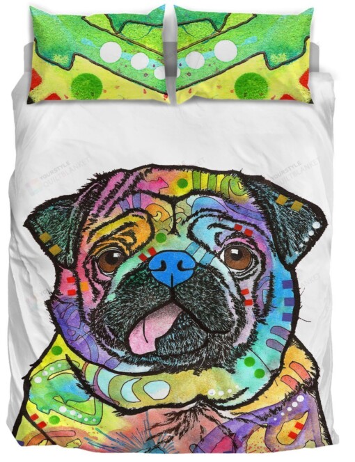 Pug Cotton Bed Sheets Spread Comforter Duvet Cover Bedding Sets