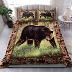 Bear Vintage Bedding Set Bed Sheets Spread Comforter Duvet Cover Bedding Sets