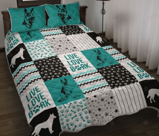 German Shepherd Shape Quilt Bedding Set