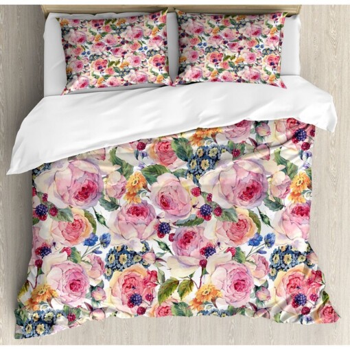 Flower Bedding Set Cotton Bed Sheets Spread Comforter Duvet Cover Bedding Sets