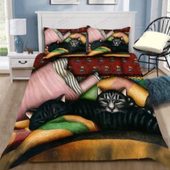 Lazy Cat Bed Sheets Duvet Cover Bedding Set