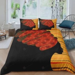 African Woman Bedding Set Black Red Line Stripes Cotton Bed Sheets Spread Comforter Duvet Cover Bedding Sets