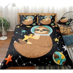 Sloth Bedding Set Bed Sheets Spread Comforter Duvet Cover Bedding Sets