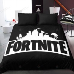 Black Fortnite Gamer Duvet Cover Bedding Set