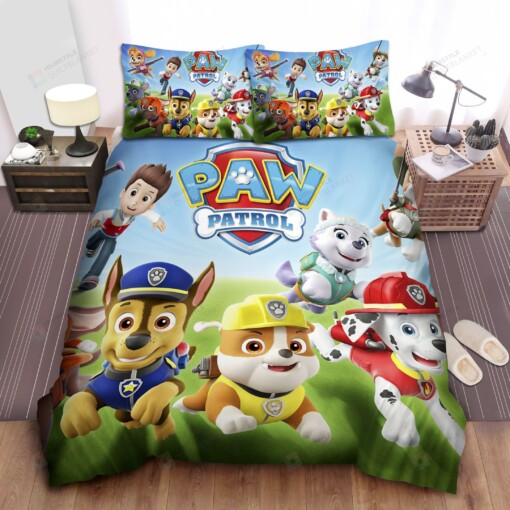 Paw Patrol Bed Sheets Spread Comforter Duvet Cover Bedding Sets