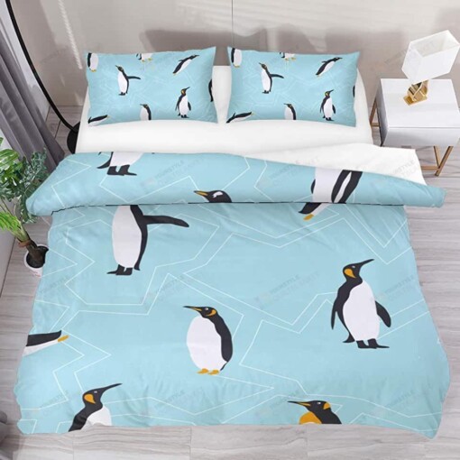 Lovely Penguin  Bed Sheets Spread Comforter Duvet Cover Bedding Sets